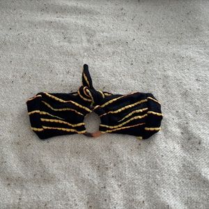 Montce Rasta Scallop Tori Ties Bandeau Bikini Top